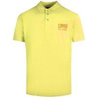 Cavalli Class Men's Bold Logo Yellow Polo Shirt | Size: XL