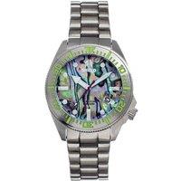 Shield Men's Atlantic Abalone Bracelet Watch with Date in Silver