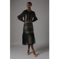 Lace Tiered Midi Dress