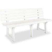Berkfield Home Garden Bench 145.5 cm Plastic White