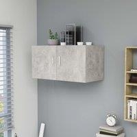 Berkfield Home Wall Mounted Cabinet Concrete Grey 80x39x40 cm Engineered Wood | Size: 80 x 39 x 40 cm