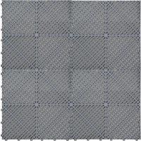 Monstershop Vented Garage Floor Tiles x 225 With Edges - Grey