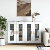 Berkfield Home Wall Mounted Cabinets 2 pcs White Engineered Wood