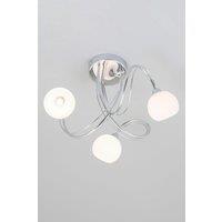 BHS Lighting Soni Flush Ceiling Light in Metallic Silver
