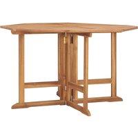 Folding Garden Dining Table 110x110x75 cm Solid Wood Teak