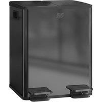 HOMCOM 2 x 20L Dual Kitchen Bin Pedal Bin for Recycling & Waste in Black
