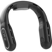 Obasyhig Bladeless Folding Silent Portable Digital Outdoor Neck Fan in Black