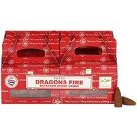 KDMD Set of 6 Packets of Dragons Fire Backflow Dhoop Cones in Red
