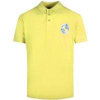 Cavalli Class Men's Circle Logo Yellow Polo Shirt | Size: Large