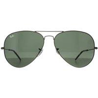 Ray-Ban Men's Aviator Matte Transparent Green G-15 Green Aviator RB3025