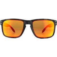 Oakley Men's Rectangle Black Camo Prizm Ruby Holbrook Sunglasses