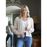 Cove Women's Kaia Boxy Cardigan in Beige | Size: Medium/Large