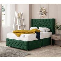 Bed Choices Kensington Upholstered Luxury Panelled 70 Bed Frame Only in Cream | Size: Super King