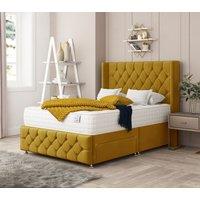 Bed Choices Kensington Upholstered Luxury Panelled 70 Bed Frame Only in Cream | Size: Double