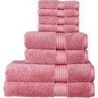 CHRISTY 'Supreme Hygro' Luxury 100% Supima Cotton 8 Piece Towel Sets in Pink