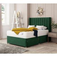 Bed Choices Regent Bed Set No drawer - Includes Mattress & Headboard - Plush Velvet in Emerald | Size: King