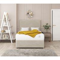 Bed Choices Manhattan Bed Set No drawer - Includes Mattress & 26 Headboard in Cream | Size: Double