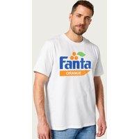 Fanta Men's Orange Retro 1980s Logo T-Shirt in White | Size: 2XL