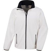 Result Core Men's Printable Soft Shell Jacket in White | Size: 2XL
