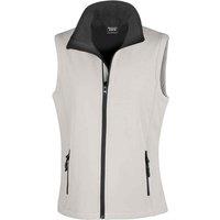 Result Women's Core Printable Soft Shell Bodywarmer in White | Size: XS