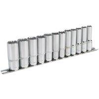 Loops 12 PACK - DEEP Socket Set - 3/8" Metric Square Drive - 12 Point WallDrive Torque
