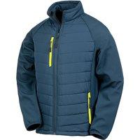 Result Men's Black Compass Padded Soft Shell Jacket in Mid Navy | Size: Large