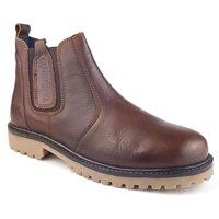 Wrangler Men's Yuma Chelsea Leather Ankle Boots in Brown | Size: 9