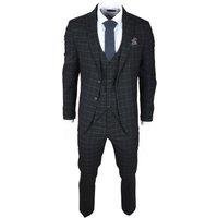 Men's Checked 3 Piece Suit Tailored Fit