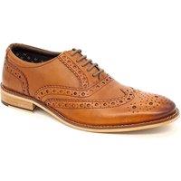 Frank James Men's Enfield Leather Brogue Shoes in Tan | Size: 9