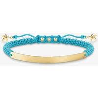 THOMAS SABO Women's Blue Starfish Gold Plated Love Bridge Bracelet LBA0060-848-1-L19V