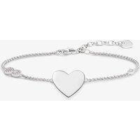THOMAS SABO Women's Silver Tone Heart with Infinity Bracelet A1486-051-14