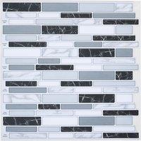10Pcs Self-Adhesive Marble Pattern Wall Tile Stickers