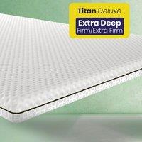 Brightr Sleep Brightr Titan Deluxe 2 in 1 Mattress Topper - Firm/Extra Firm in White | Size: Super King