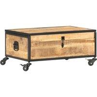 Berkfield Home Coffee Table 70x50x33 cm Solid Mango Wood in Brown | Size: 70 x 50 x 33 cm