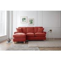 The Great Sofa Company Ezra Left Hand Chaise Sofa Manhattan Apricot in Terracotta