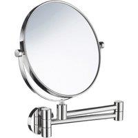 Smedbo UK Polished Chrome Shaving/Make Up Mirror 5x Magnification Wall Mounted in Silver