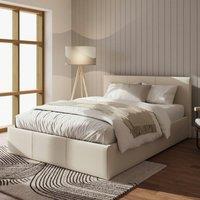 GFW Side Lift Ottoman Storage Bed in Natural | Size: Double