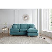 The Great Sofa Company Orla Right Hand Chaise Sofa Manhattan Charcoal in Emerald