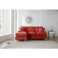 The Great Sofa Company Orla Left Hand Chaise Sofa Manhattan Navy in Terracotta