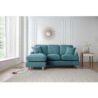 The Great Sofa Company Orla Left Hand Chaise Sofa Manhattan Navy in Emerald