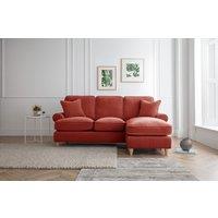 The Great Sofa Company Ezra Right Hand Chaise Sofa Manhattan Apricot in Terracotta