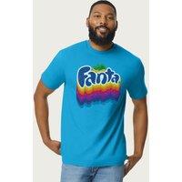 Fanta Men's Rainbow Logo T-Shirt in Mid Blue | Size: Large