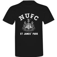 Newcastle United FC Men's St James Park T-Shirt in Black | Size: Small