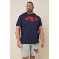 BadRhino Men's Superman Pyjama Set in Dark Navy | Size: 1XL