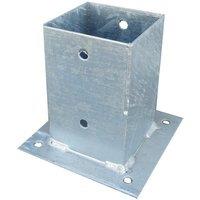 Primrose Zinc Plated Spiked Fence Post Holder Kit Underground Stake Set 60cm in None