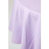 Homescapes Plain Cotton Round Tablecloth, 178 cm in Mauve