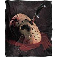 Warner Brothers Friday The 13Th Silky Touch Super Soft Throw Blanket 152x127cm in White | Size: 152x127 cm