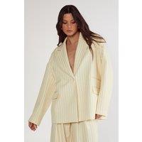 NastyGal Women's Butter Pinstripe Tailored Blazer | Size: 10