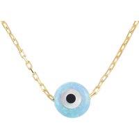 Latelita Women's Evil Eye Mini Opalite Pendant Necklace Gold in Blue