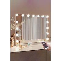 Bluetooth Hollywood Vanity Mirror with Touch Screen Control & USB Charging Port,Tabletop Mirror For Makeup Desk ? Dressing Room